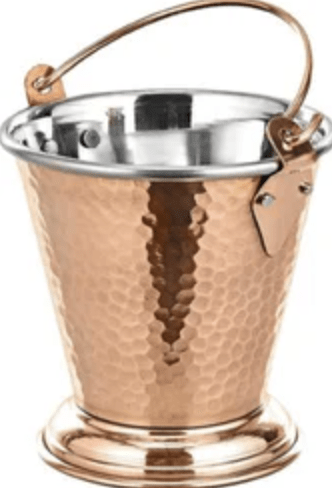 Copper Bucket mini Copper Bucket Serveware and Tableware Balti for Home Hotel Restaurants for Serving Dishes (250ML Bucket) - Image 2
